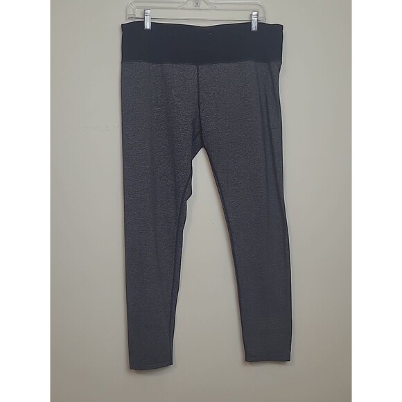 Tuff Athletics Pants - Tuff Athletics Womens Capri Leggings Gray Color Block Activewear Workout Size XL
